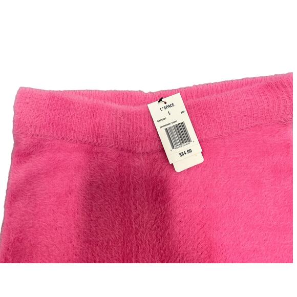 L Space Daydreamin Shorts Barbie Pink Fuzzy Elastic High Waist L Cozy Coquette - Picture 4 of 12